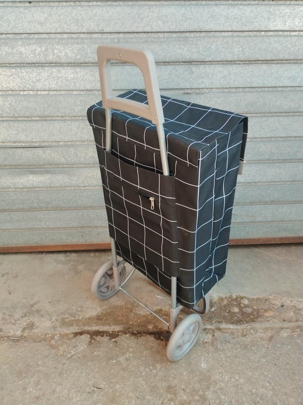 carro compra 2ruedas loneta cuad negro 75-94x40x22-30 1u